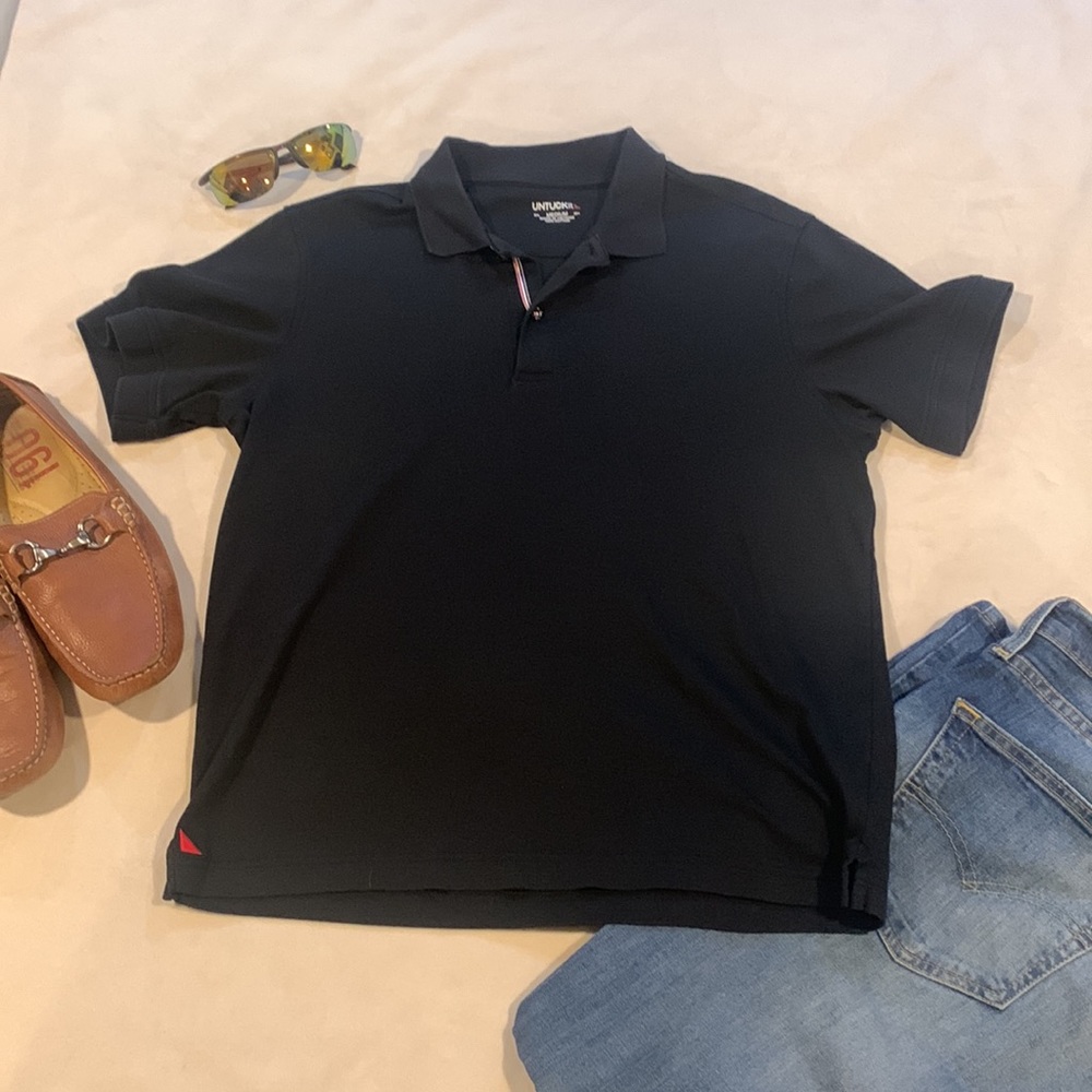 UNTUCKit Men's Black Polo Shirt